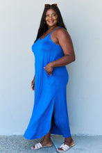 Load image into Gallery viewer, Ninexis Good Energy Cami Side Slit Maxi Dress in Royal Blue
