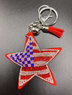 Patriotic Star Keychain