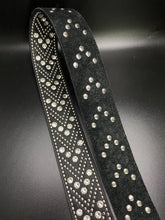 Load image into Gallery viewer, Rhinestone Studded Chevron Leather Belt-Womens
