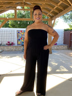 Sleeveless Black Jumpsuit with Pockets by White Birch