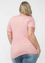 Load image into Gallery viewer, Dusty Pink Crisscross Top - Curvy
