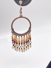 Load image into Gallery viewer, Boho Bead Earrings with Natural Bead Colors
