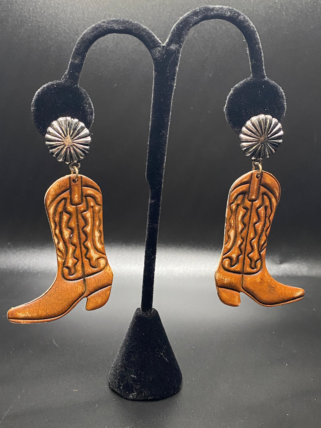 Cowboy Boots and Concho Earrings