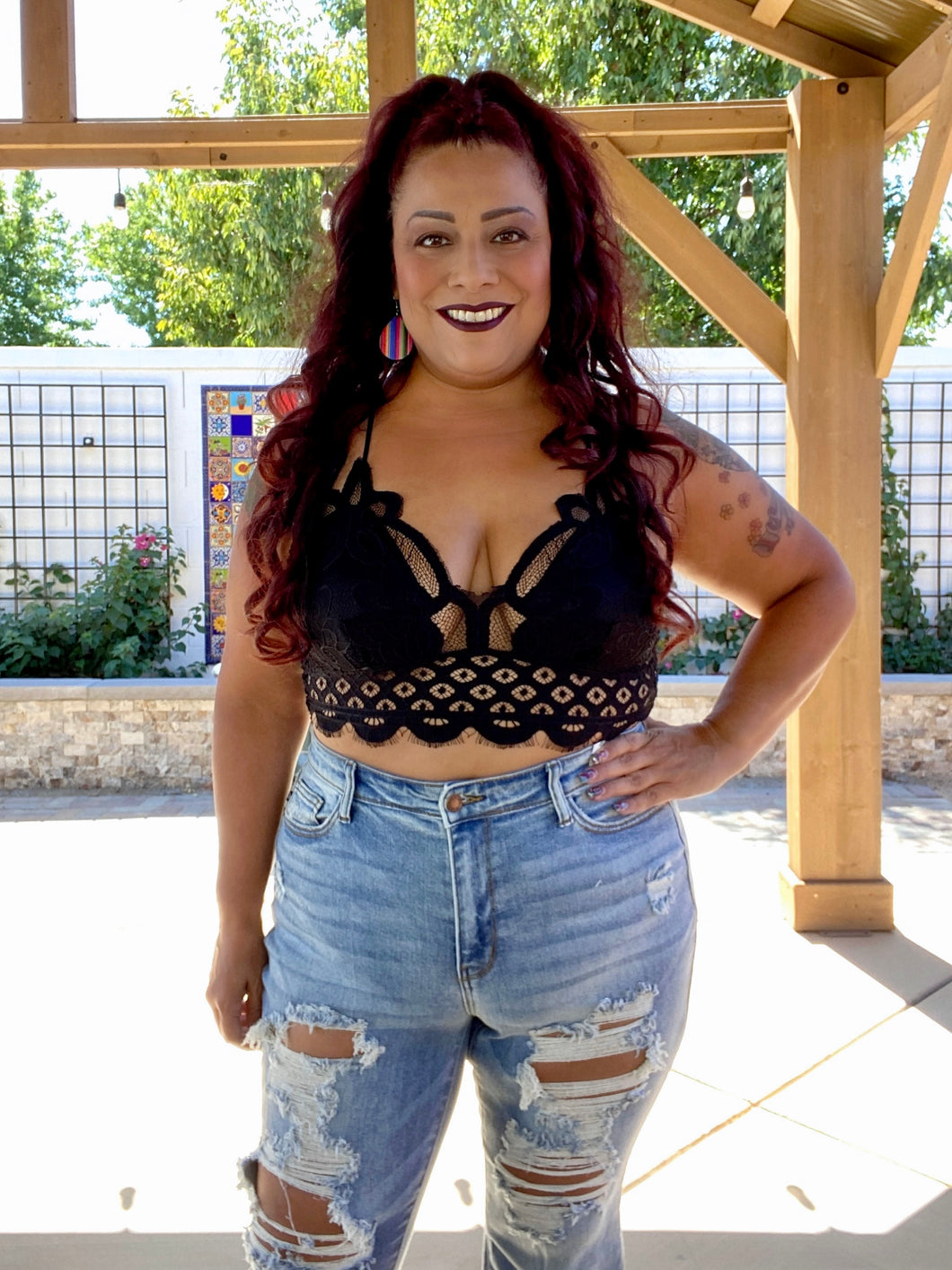 Spice It Up Crochet Lace Bralette - Curvy