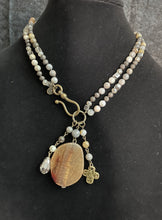 Load image into Gallery viewer, Cross Necklace with Natural Stone Agate
