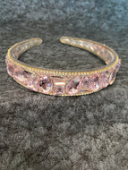 Pink and Clear Rhinestone Hair Band