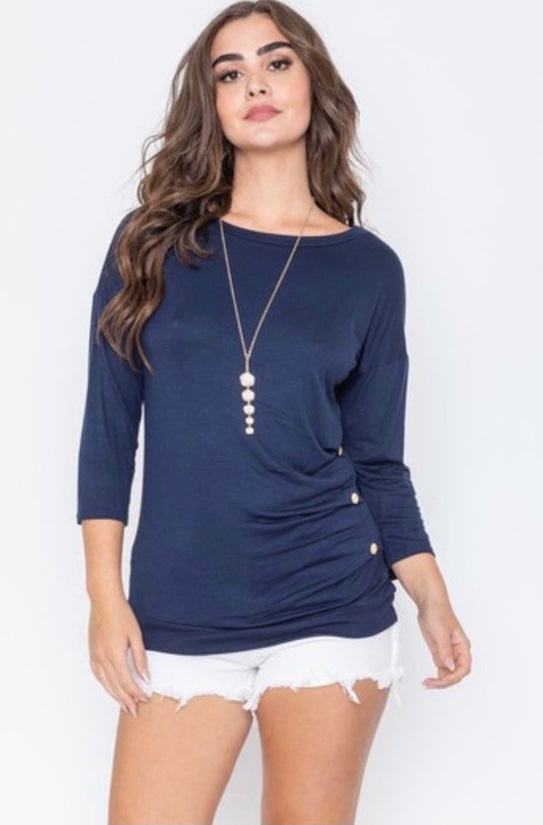 Side Button Tunic - Women's