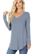 Load image into Gallery viewer, Long Sleeve V-Neck Top - Curvy
