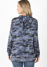 Load image into Gallery viewer, Navy Camouflage Hoodie - Women&#39;s
