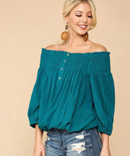 Load image into Gallery viewer, Off The Shoulder Smocked Top - Women&#39;s
