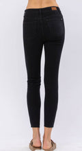 Load image into Gallery viewer, Judy Blue Distressed Leopard Patch Skinny Jeans - Black Denim
