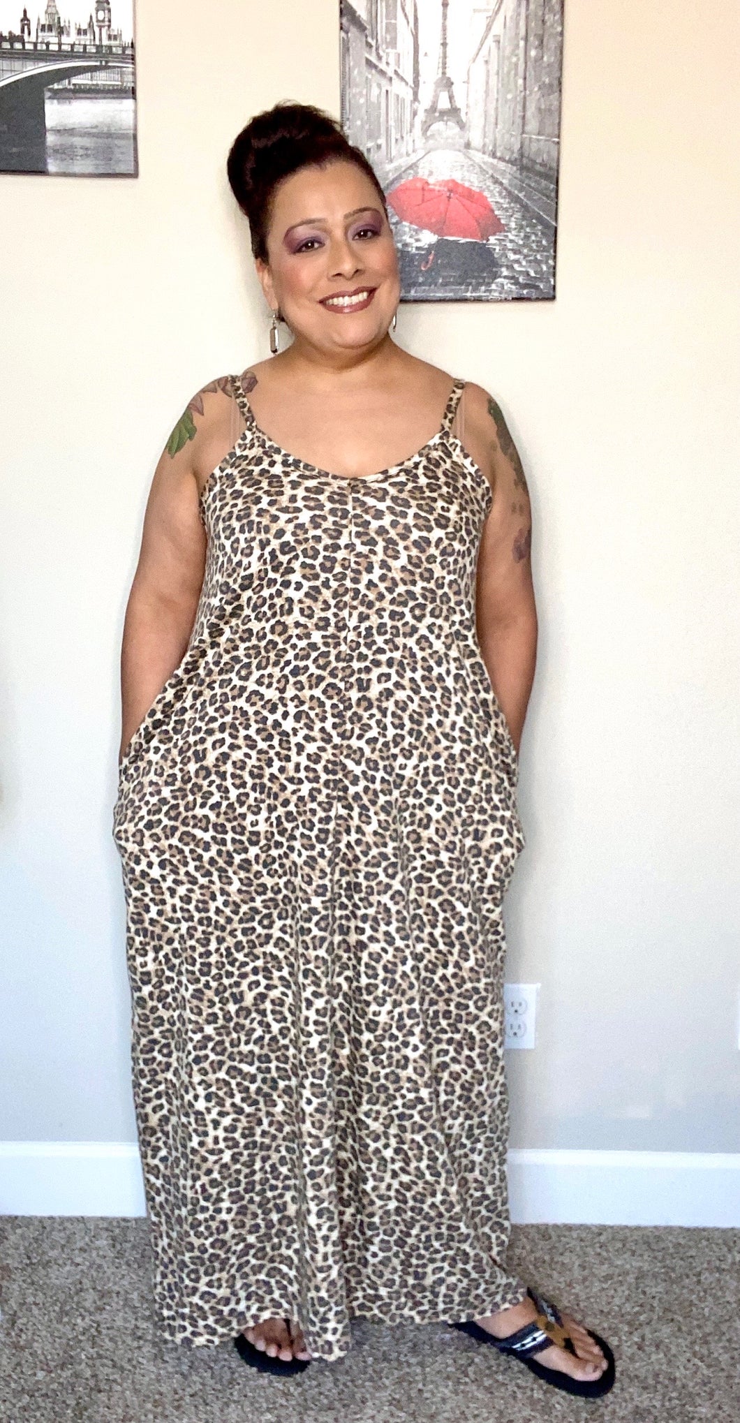 Leopard Cami Maxi Dress - Women's