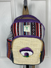 Load image into Gallery viewer, Mushroom  Himalayan Hemp Backpack - Purple
