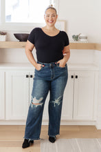 Load image into Gallery viewer, Rose High Rise 90&#39;s Straight Jeans by Judy Blue in Dark Wash
