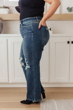 Load image into Gallery viewer, Rose High Rise 90&#39;s Straight Jeans by Judy Blue in Dark Wash
