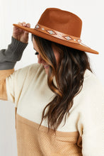 Load image into Gallery viewer, Wanderlust Geometric Print Strap Fedora
