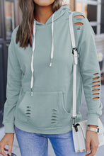 Load image into Gallery viewer, Cutout Dropped Shoulder Hoodie
