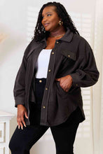 Load image into Gallery viewer, Heimish Cozy Girl Button Down Shacket - Charcoal
