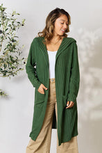 Load image into Gallery viewer, Basic Bae Ribbed Open Front Long Sleeve Cardigan
