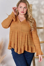 Load image into Gallery viewer, Hailey &amp; Co V-Neck Flounce Sleeve Blouse
