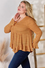 Load image into Gallery viewer, Hailey &amp; Co V-Neck Flounce Sleeve Blouse
