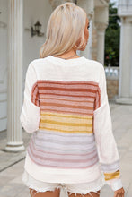 Load image into Gallery viewer, Isabella Round Neck Printed Dropped Shoulder Knit Top
