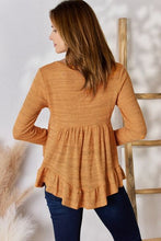 Load image into Gallery viewer, Hailey &amp; Co V-Neck Flounce Sleeve Blouse
