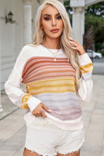 Load image into Gallery viewer, Isabella Round Neck Printed Dropped Shoulder Knit Top
