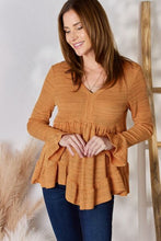 Load image into Gallery viewer, Hailey &amp; Co V-Neck Flounce Sleeve Blouse
