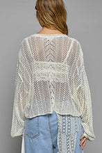 Load image into Gallery viewer, POL Openwork Balloon Sleeve Knit Cover Up
