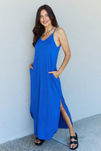 Load image into Gallery viewer, Ninexis Good Energy Cami Side Slit Maxi Dress in Royal Blue
